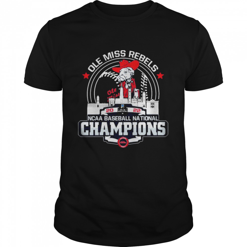Ole Miss Rebels Skyline 2022 NCAA Baseball National Champions Shirt