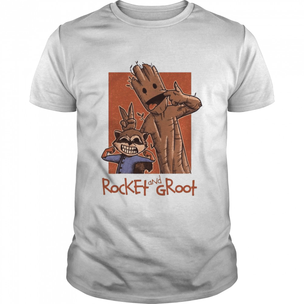 Rocket and Groot Cartoon shirt Classic Men's T-shirt