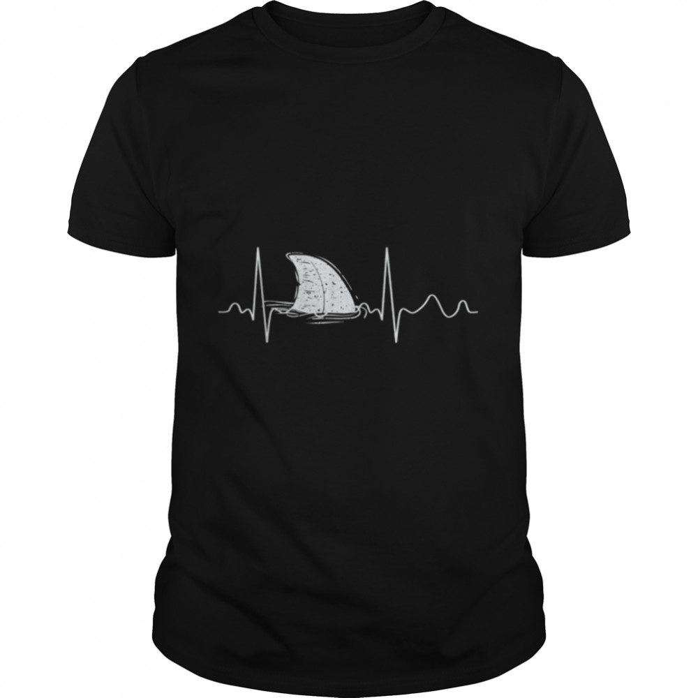 Shark Shirt - Shark Lover - Shark Heartbeat T-Shirt B08GPP2SSX