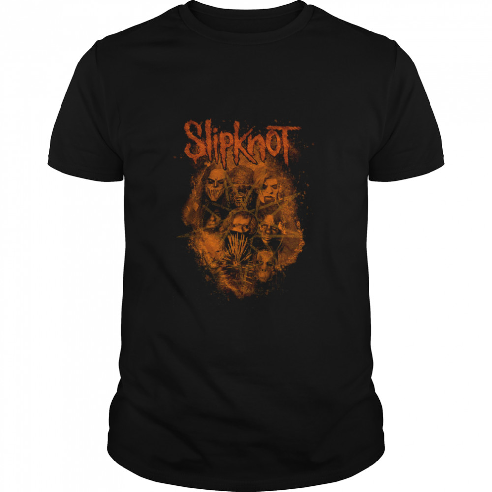 Slipknot unisex WANYK Orange Black T- Classic Men's T-shirt