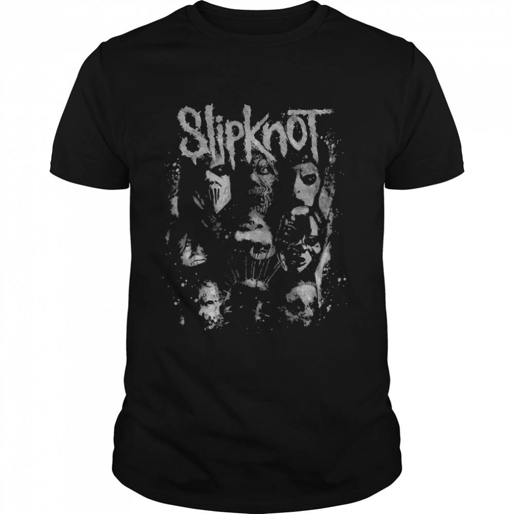 Slipknot Unisex White Splatter Black T-Shirt