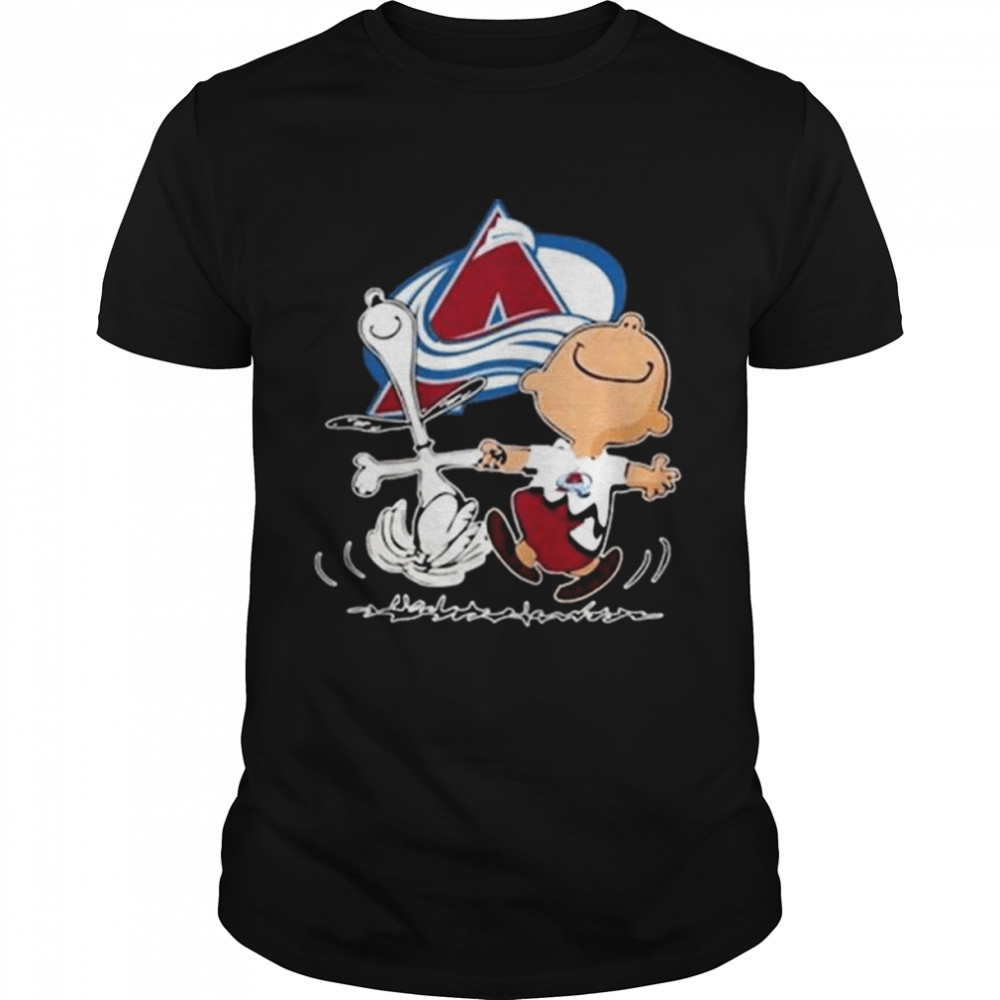 Charlie brown snoopy nhl 2022 stanley cup champions colorado avalanche shirt Classic Men's T-shirt