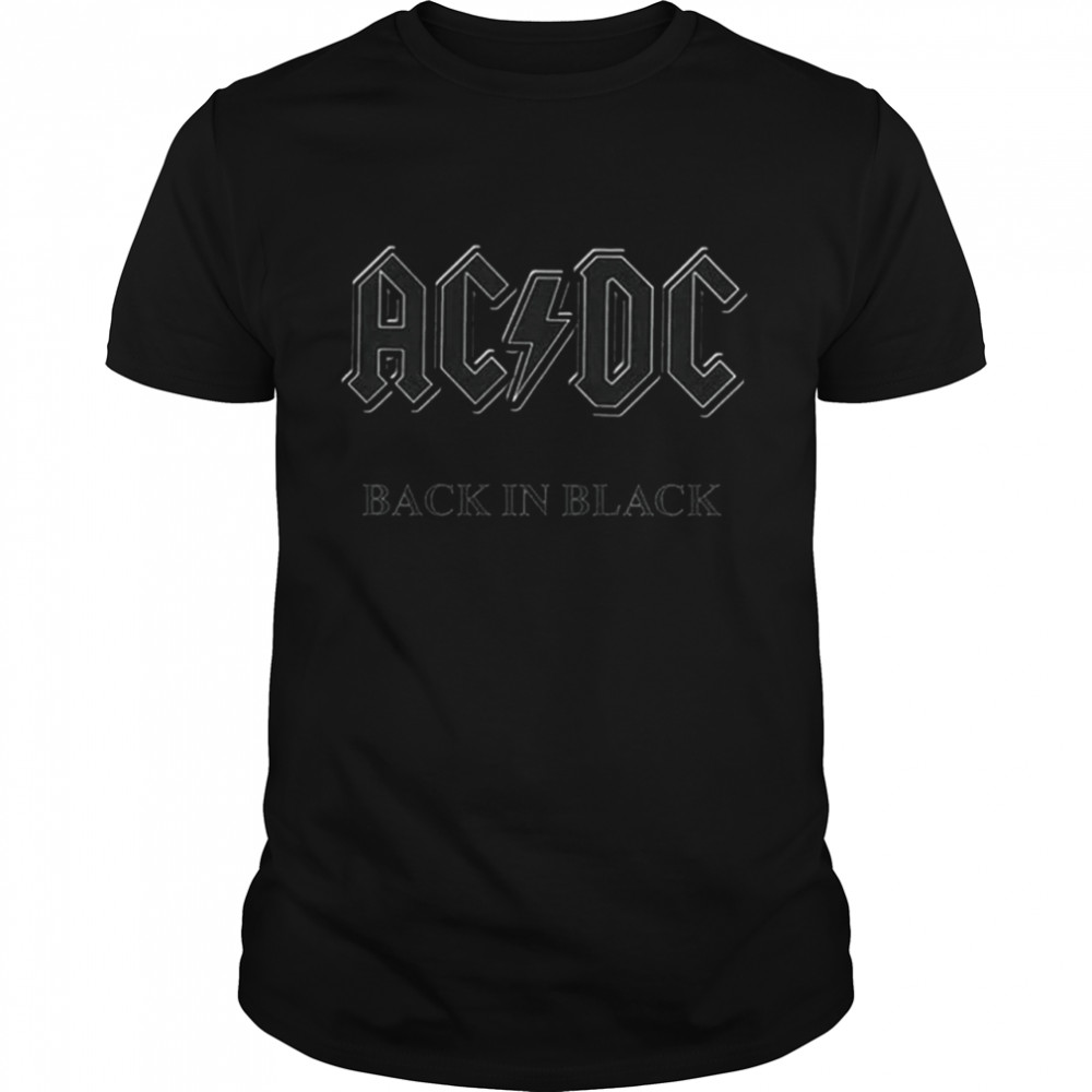 Acdc Official Back In Black Rock T-Shirt