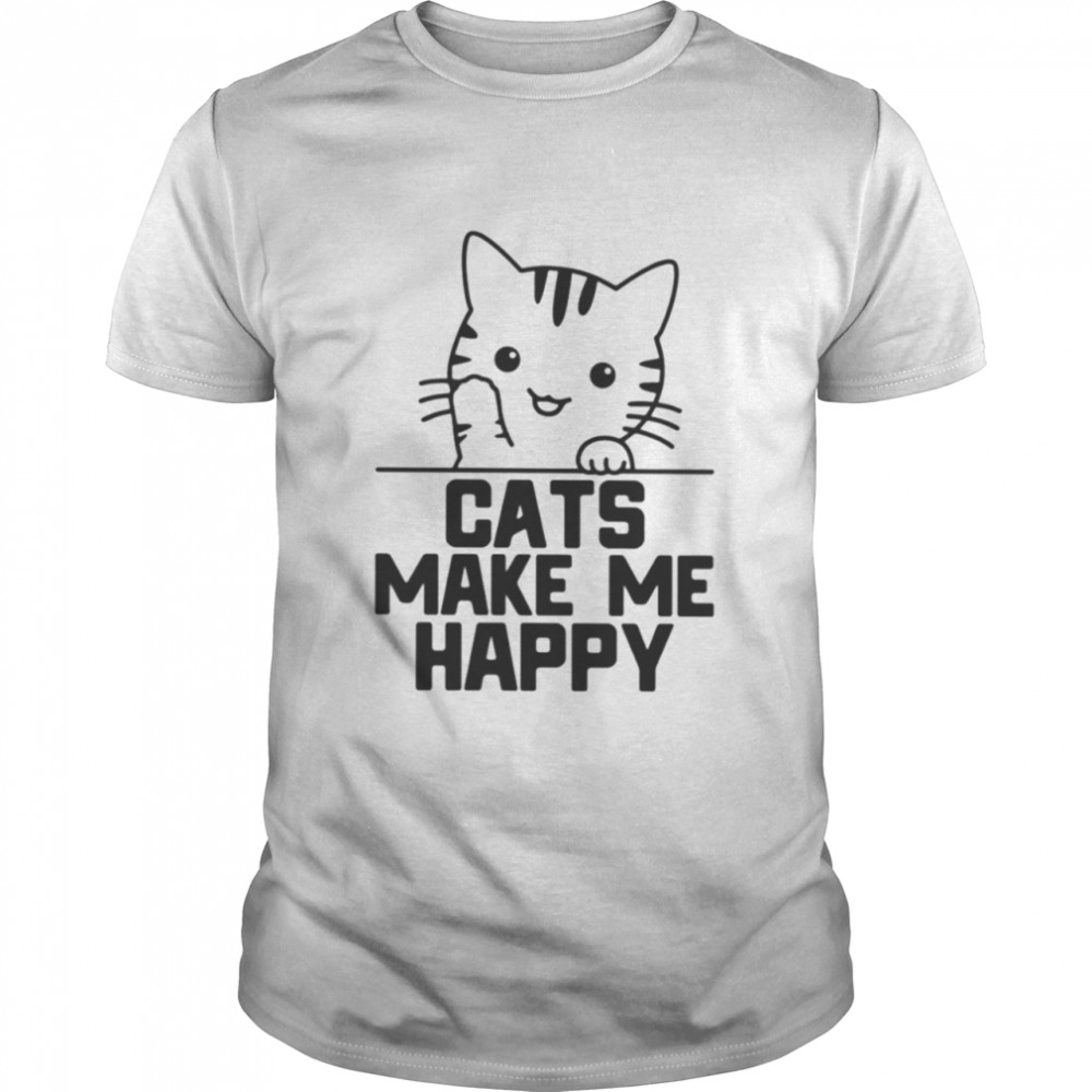Cats Make Me Happy Classic T-Shirt