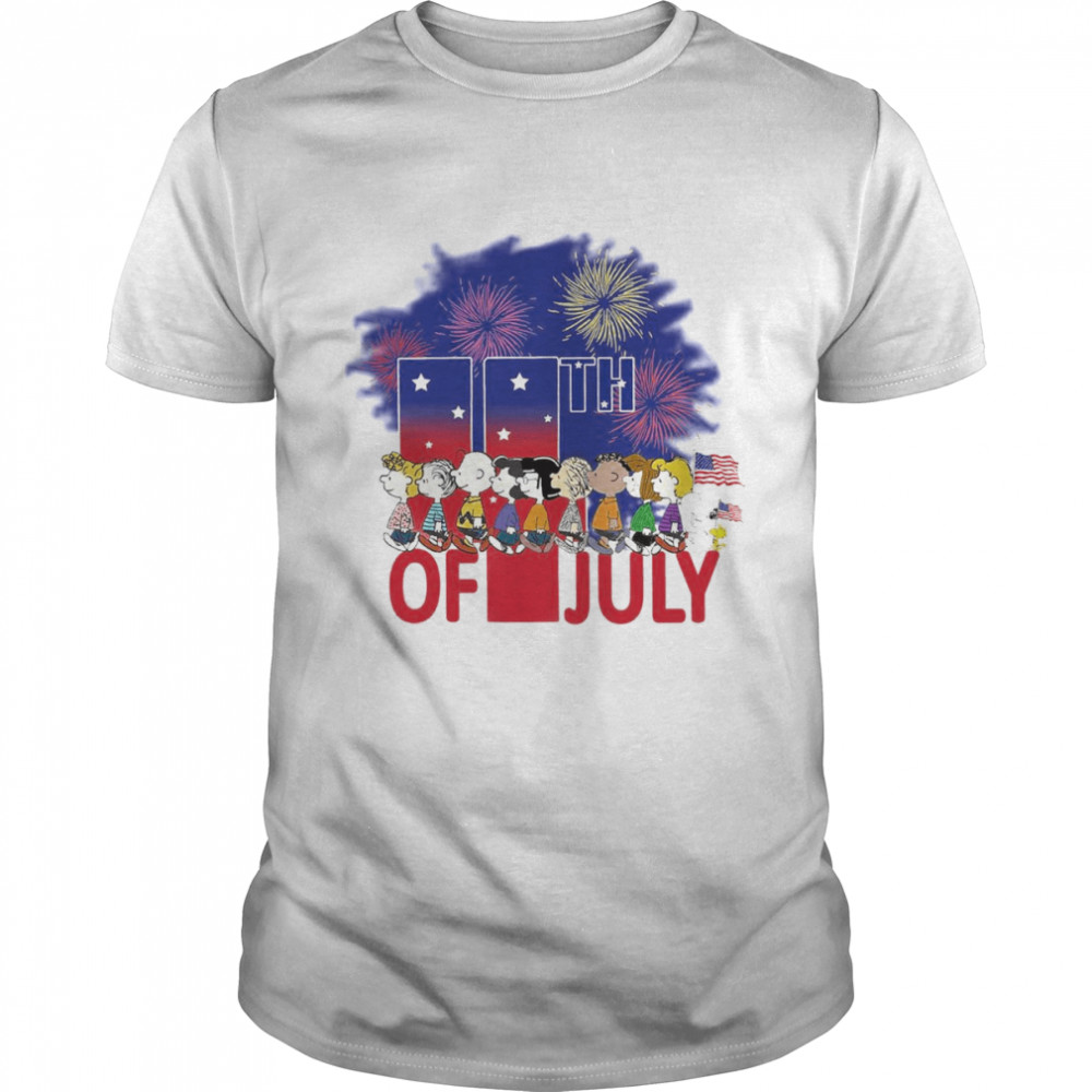 Snoopy And Charlie Brown Peanuts 4Th Of July Shirt