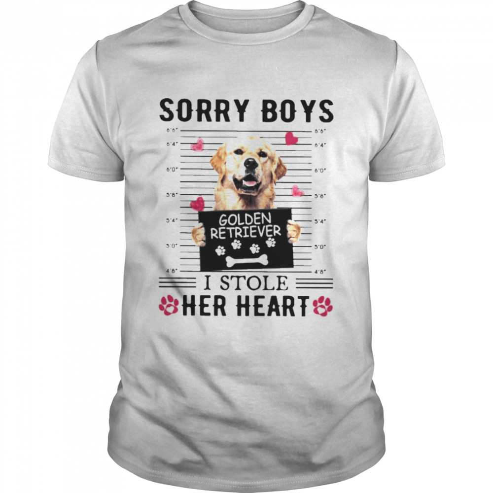 Sorry Boys Golden Retriever I Stole Her Heart Shirt