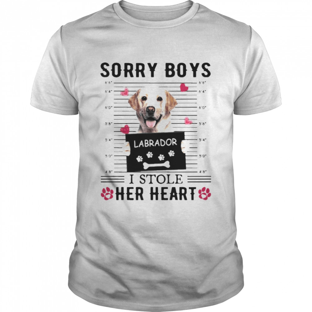 Yellow Labrador Sorry Boys I Stole Her Heart Shirt