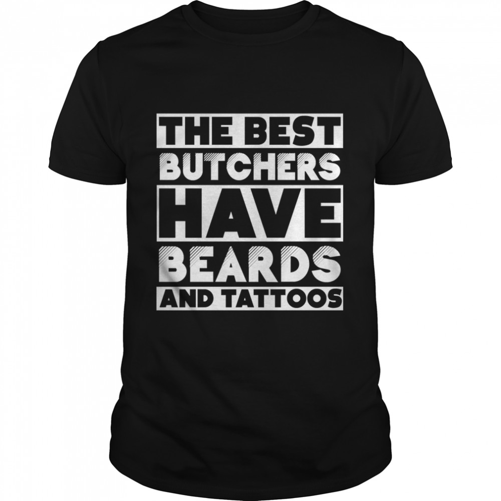 Bearded and tattooed butcher job gift Essential T-Shirt