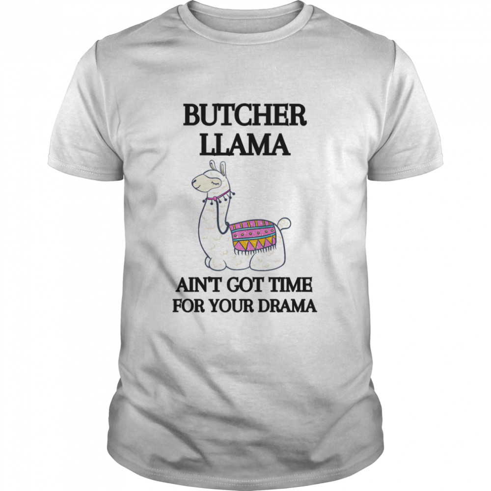 Butcher Funny Gift - Butcher Llama Lover Classic T-Shirt