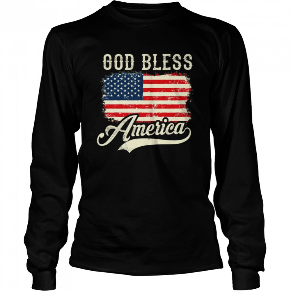 American flag God bless America shirt Long Sleeved T-shirt