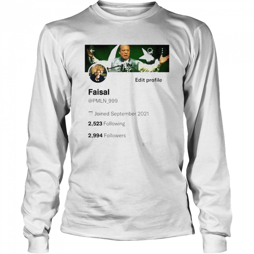 faisal twitter profile shirt Long Sleeved T-shirt