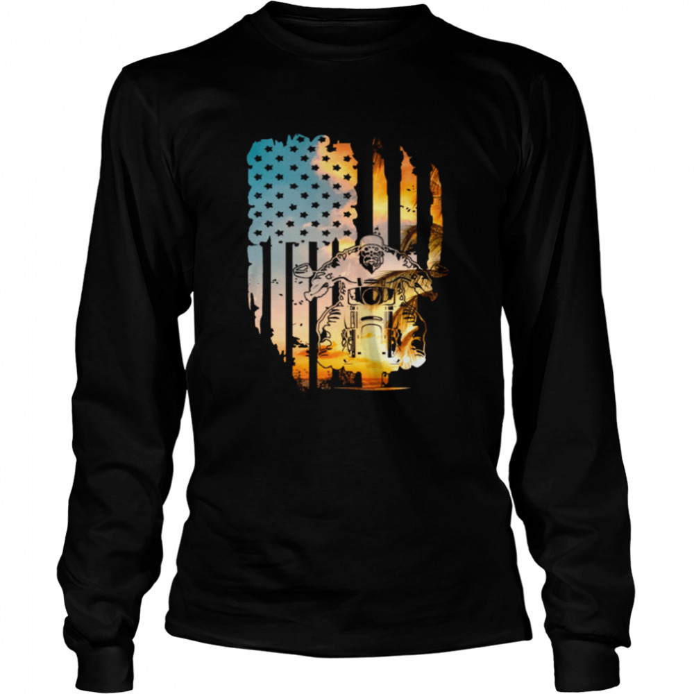 motorcycle summer flag Classic T- Long Sleeved T-shirt
