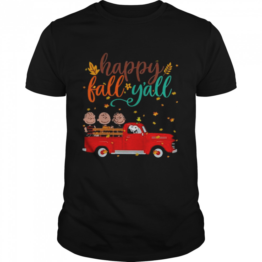 Snoopy and Peanuts happy fall y’all shirt