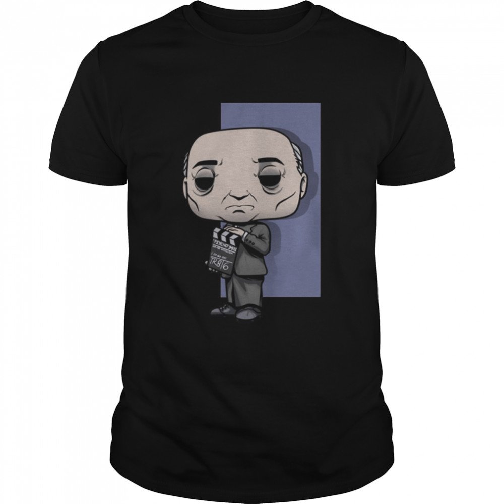 Unique Cartoon Representation Alfred Hitchcock shirt