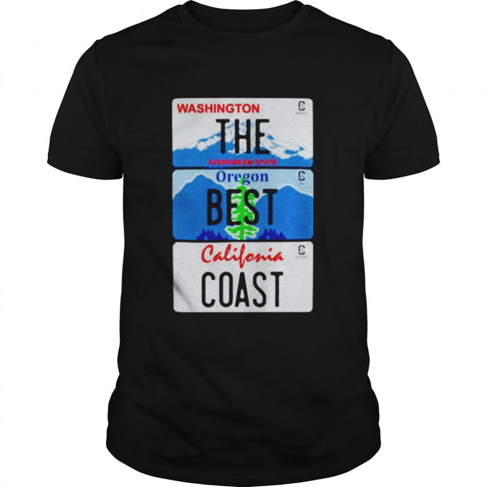 Washington The Evergreen State Oregon Best California Coast Shirt