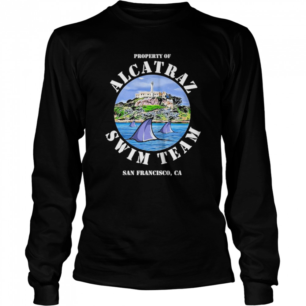 Alcatraz Island Escape Swim Team Shark Apparel  Long Sleeved T-shirt