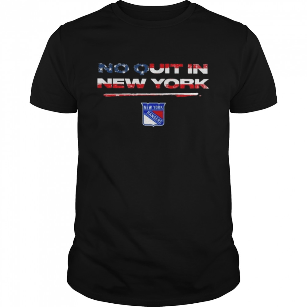 No quit in ny stars stripes American flag shirt Classic Men's T-shirt