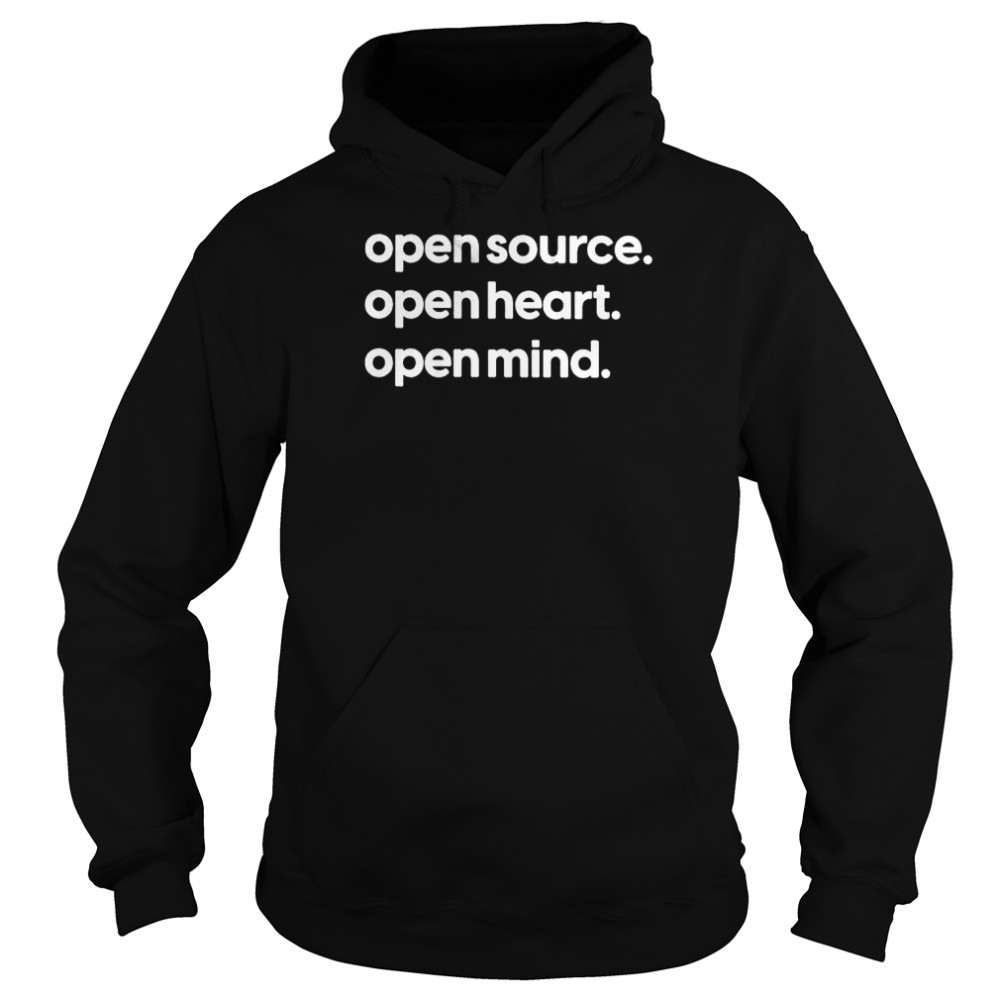 Peer richelsen open source open heart open mind shirt Unisex Hoodie