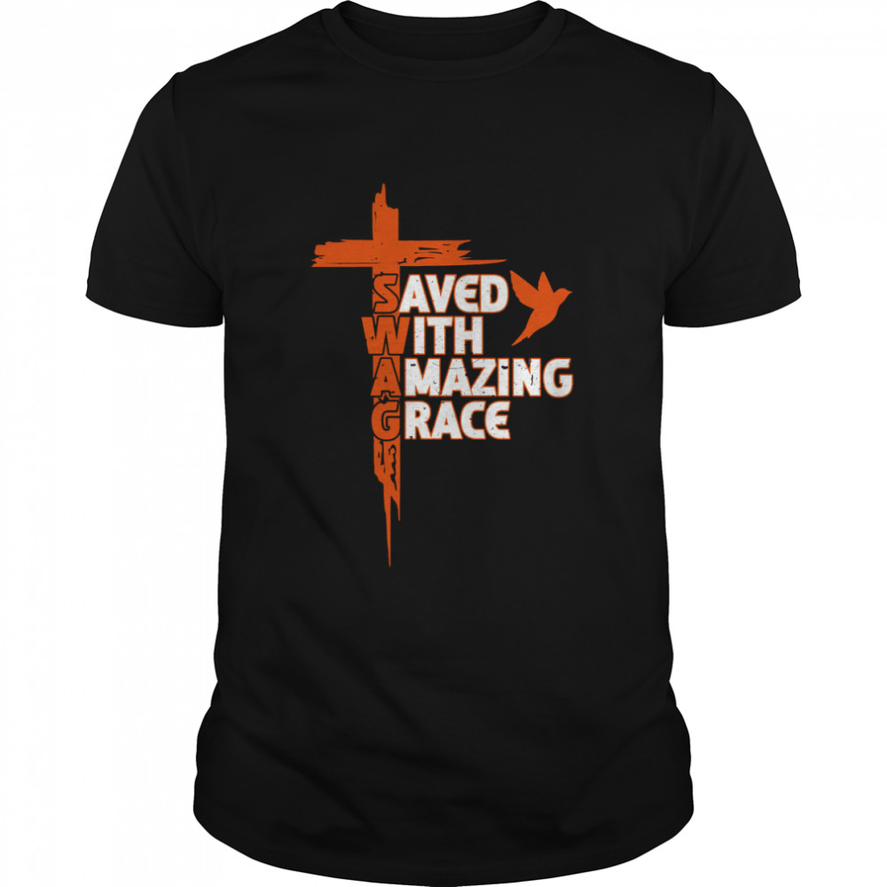 Saved With Amazing Grace  Classic Men's T-shirt