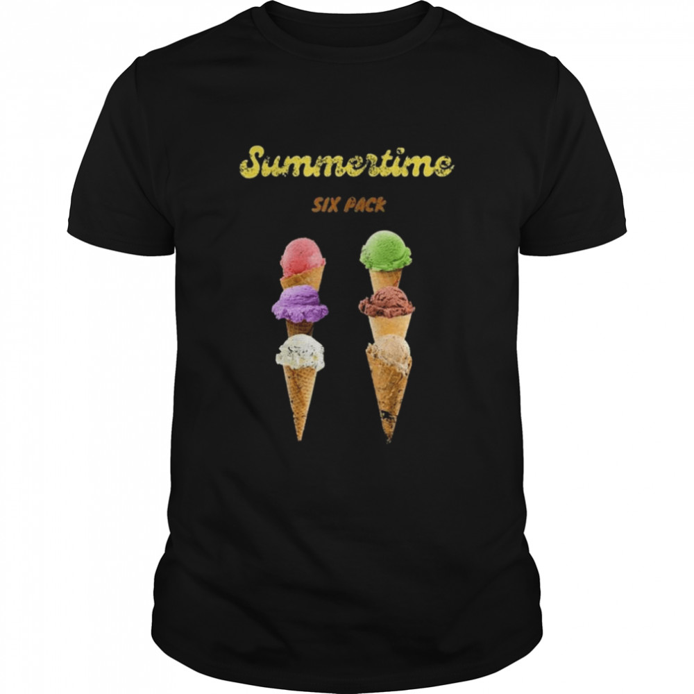 Summertime six pack ice cream shirt