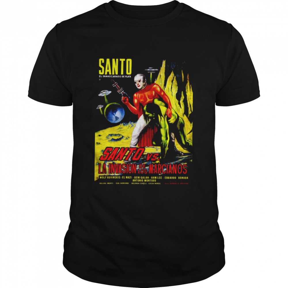 Santo Vs The Invasion Of The Martians 67 Illustration shirt