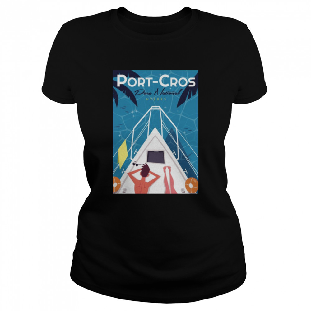 Sunbathing On Boat Port Cros Hyeres France shirt Classic Women's T-shirt