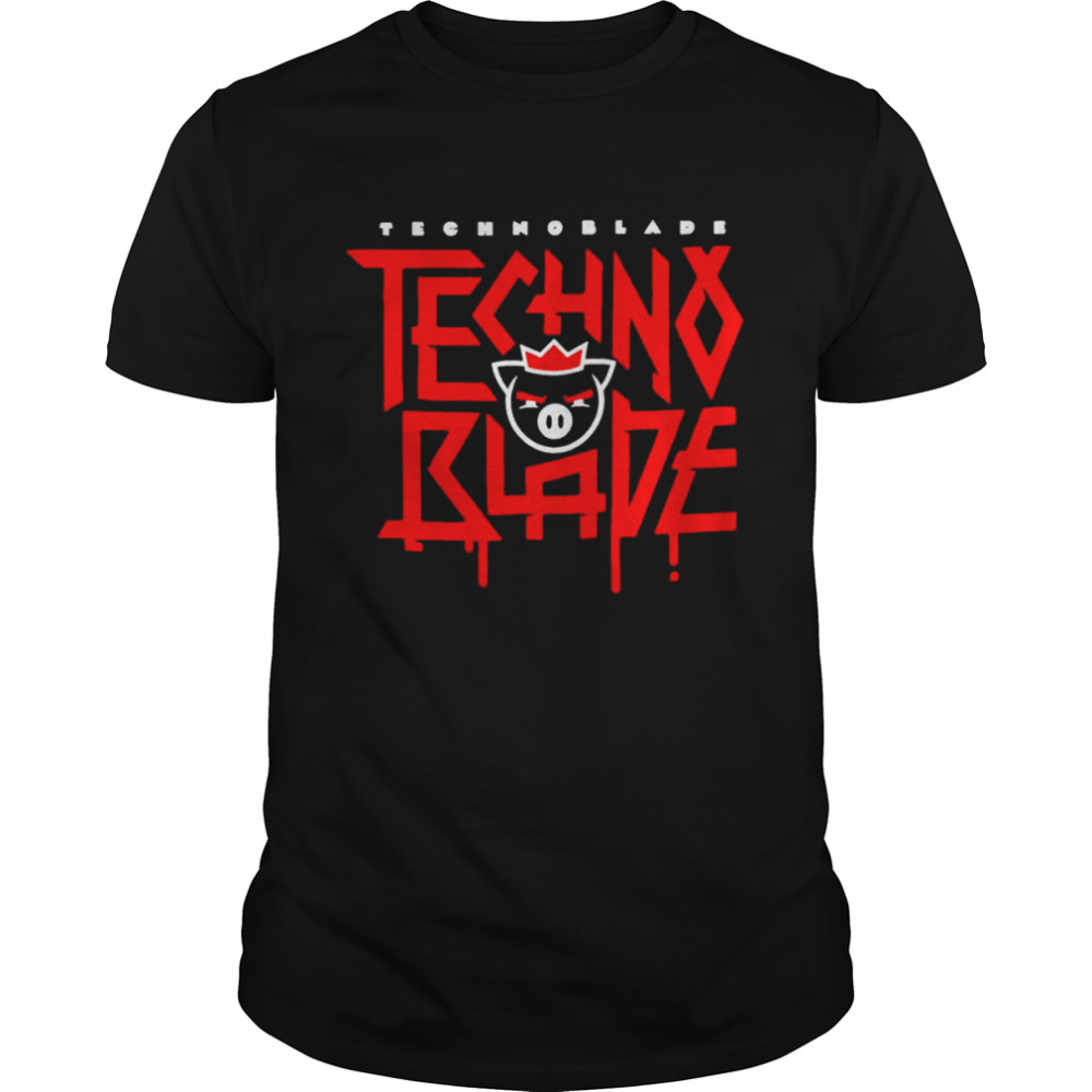 Technoblade Logo Red Text Illustration shirt Classic Men's T-shirt