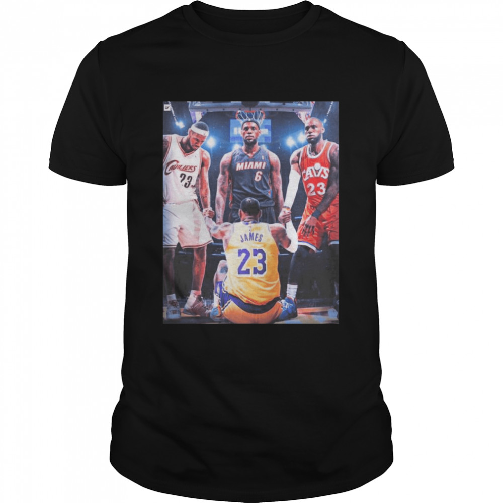 Lebron James Michael Jordan Kobe Bryant Big Three NBA Basketball Shirt