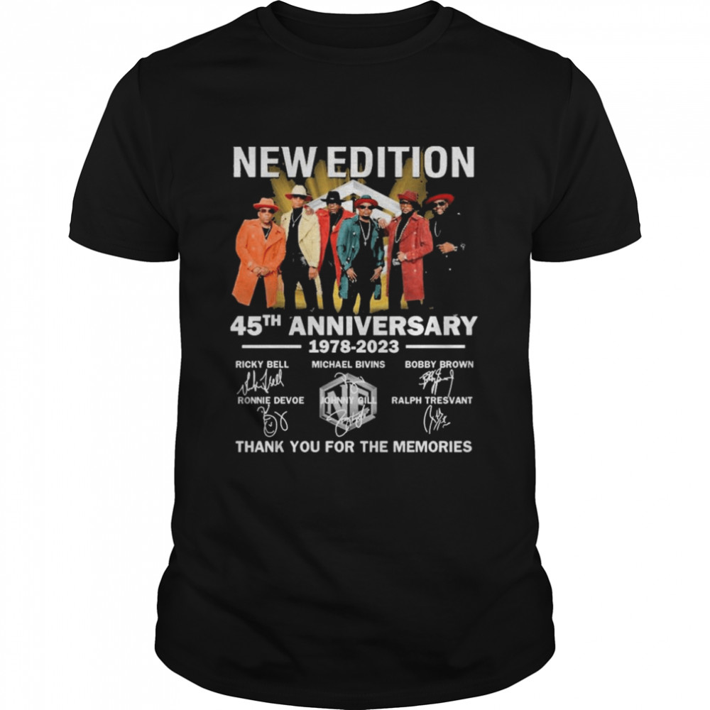 New Edition 45th Anniversary 1978-2023 Signatures Thank You For The Memories Shirt