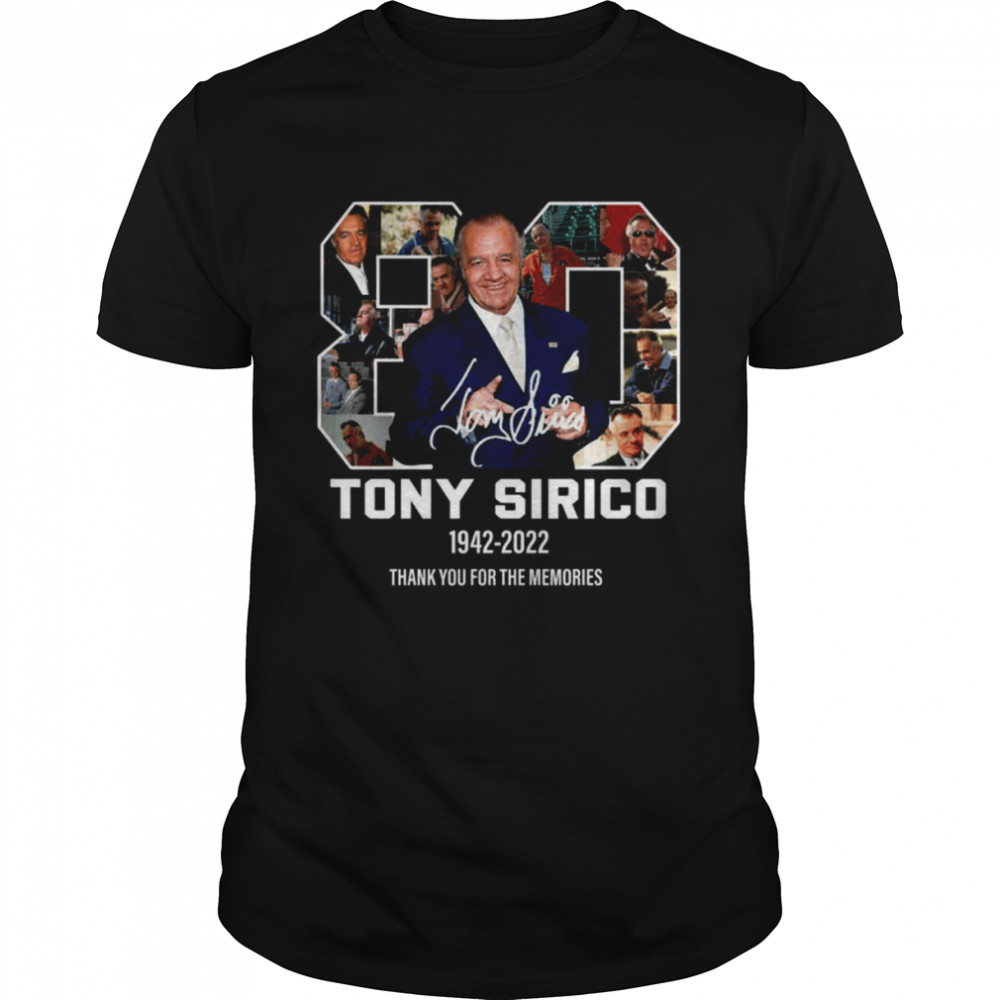 Rip Tony Sirico Thanks For The Memories 1942 2022 The Sopranos Signature shirt Classic Men's T-shirt