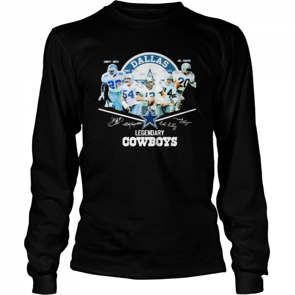 Legendary Dallas Cowboys Team Football Signatures  Long Sleeved T-shirt