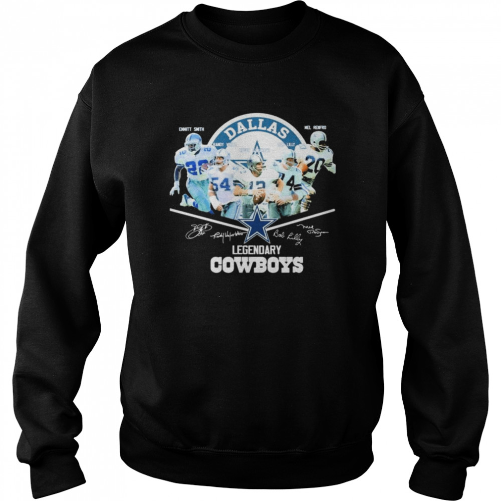 Legendary Dallas Cowboys Team Football Signatures  Unisex Sweatshirt