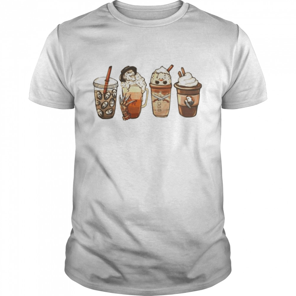 Horror movies characters Coffee shirt Classic Men's T-shirt