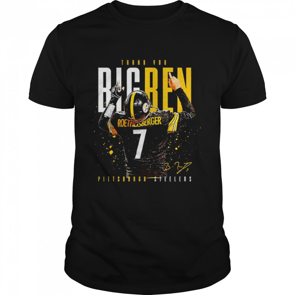 Pittsburgh Steelers Ben Roethlisberger thank you Big Ben signature shirt Classic Men's T-shirt