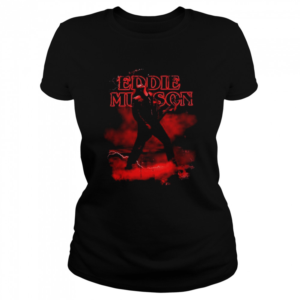 Red Style Eddie Munson Guitar shirt Classic Women's T-shirt