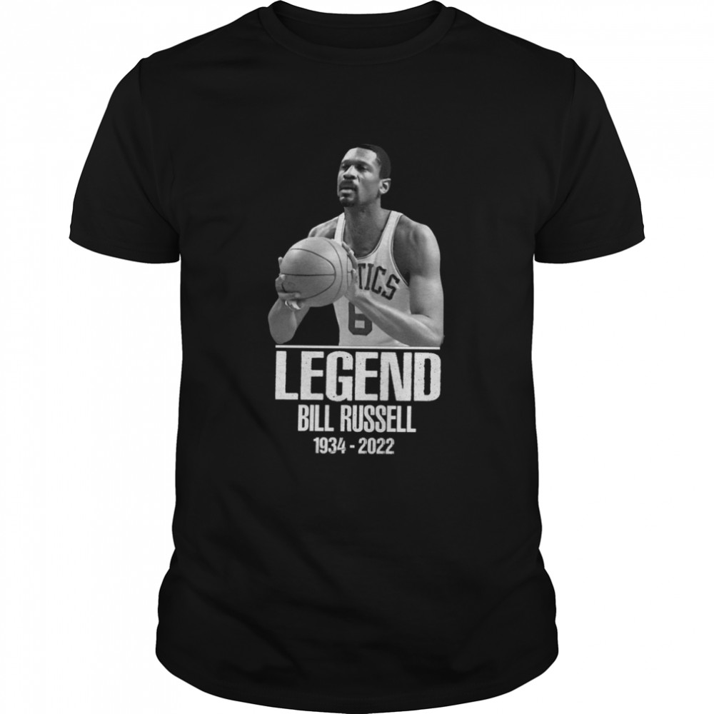 Rip Bill Russell 1956-1969 Signature NBA Legend Baseketball shirt Classic Men's T-shirt