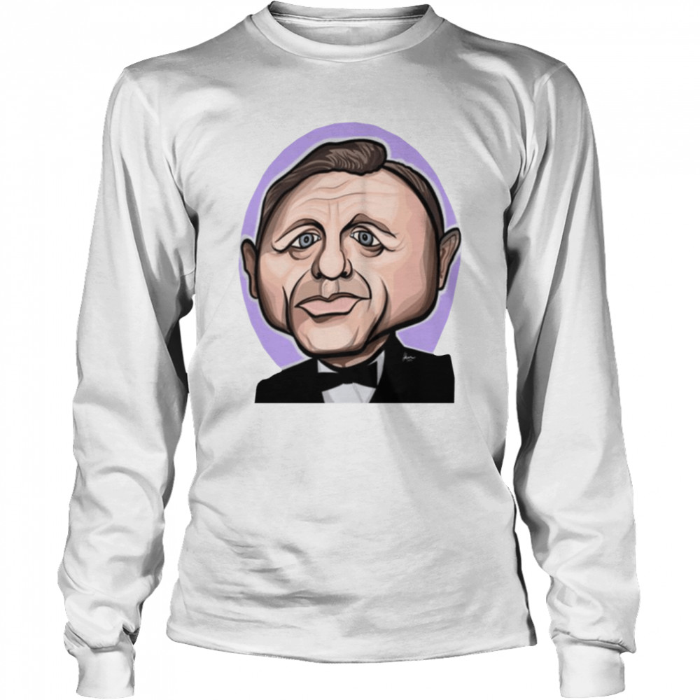 Animated Face Daniel Craig shirt Long Sleeved T-shirt
