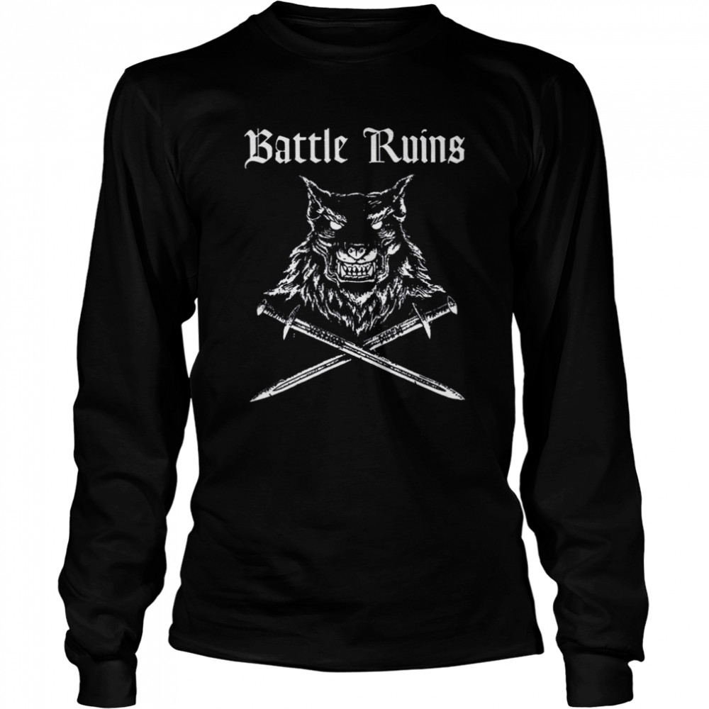 Battle Ruins Punk Oi! Premium The Varukers shirt Long Sleeved T-shirt