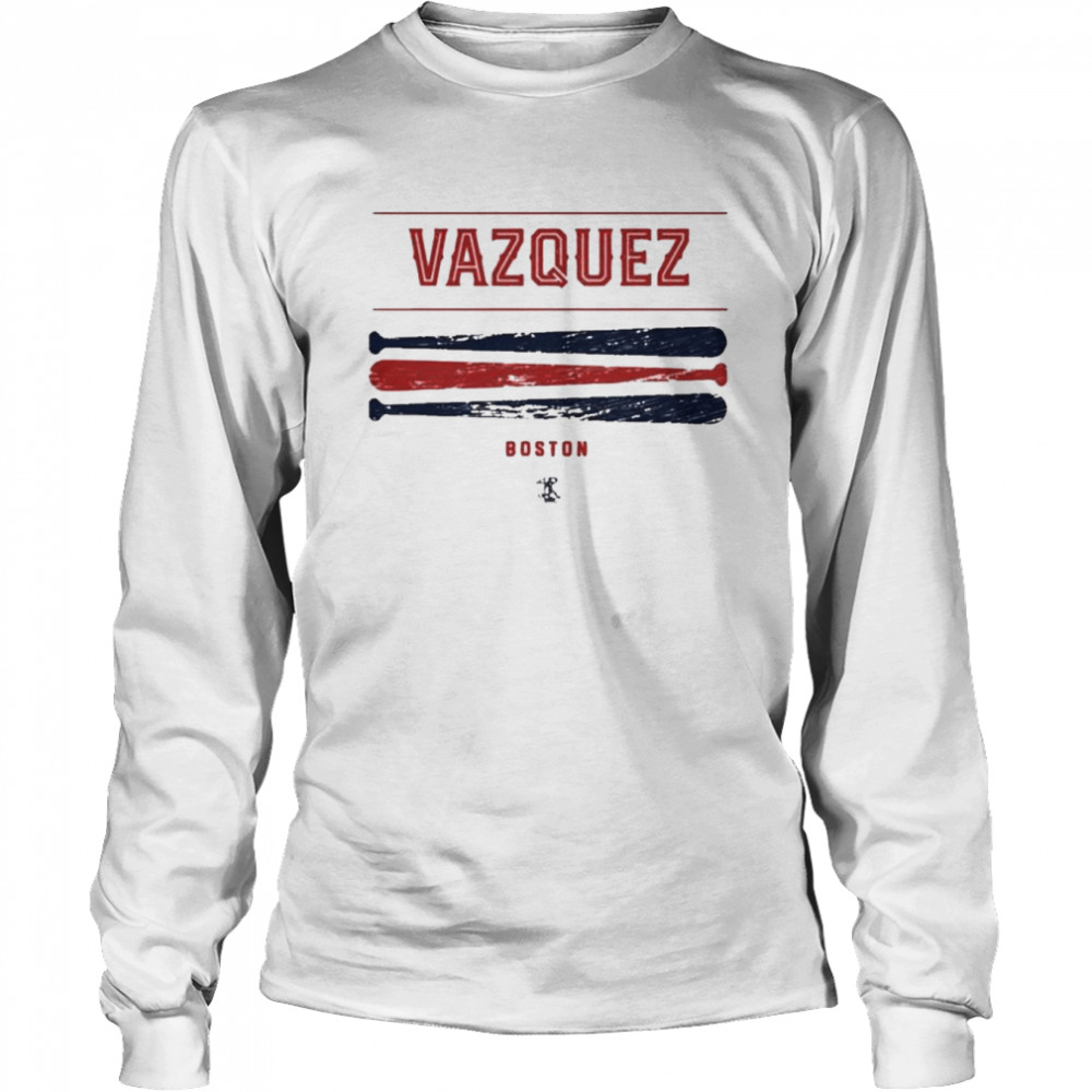 Christian Vazquez Vintage Baseball Bat  Long Sleeved T-shirt