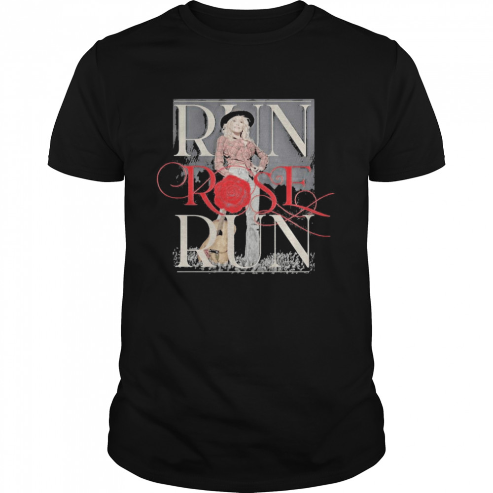 Run Rose Run Guitar Dolly Parton  Classic Men's T-shirt