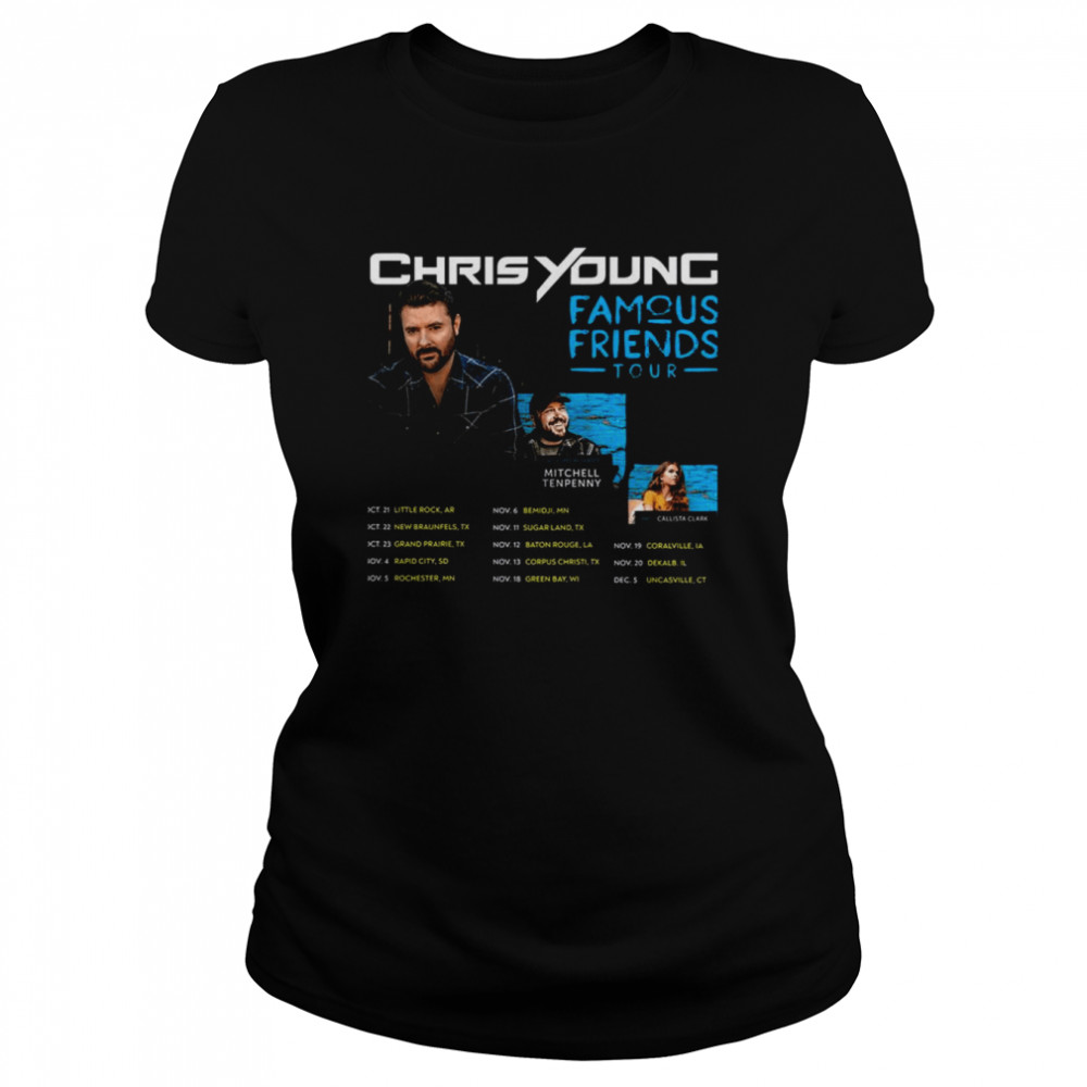 Graphic Famous Friends Tour 2021 Chris Young shirt Classic Women's T-shirt