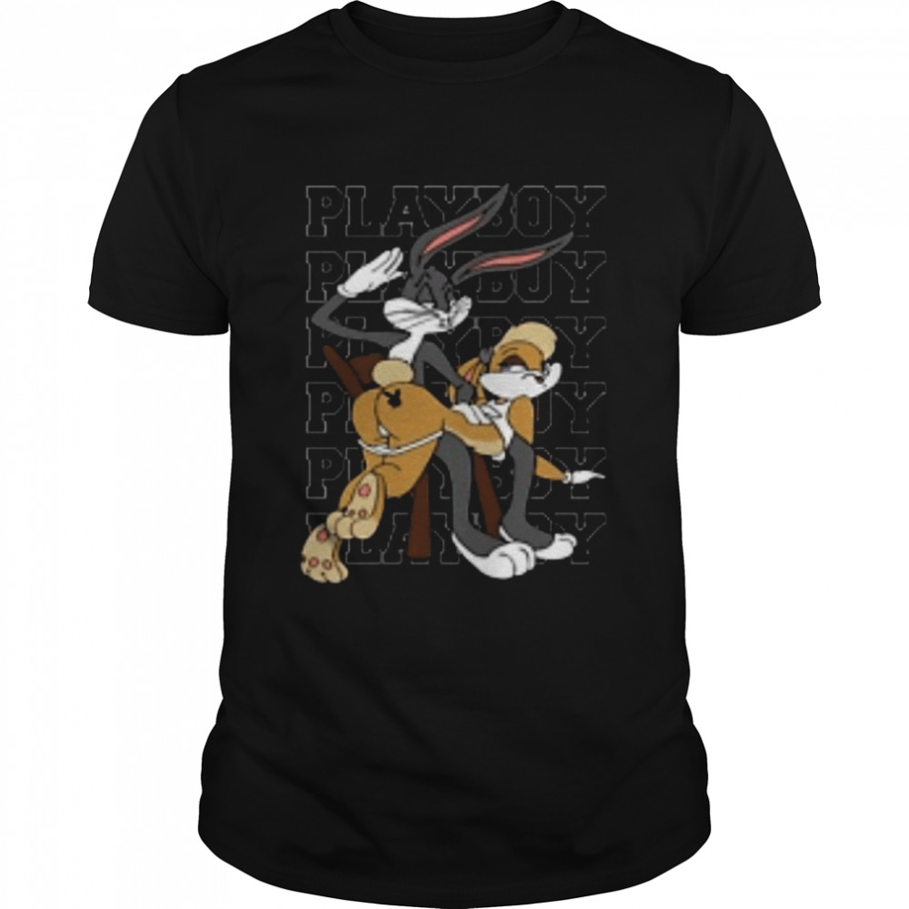 Playboy Just Do It Bugs Bunny And Lola Looney Tunes Playboy Just Do It Playboy Boy Girl shirt Classic Men's T-shirt