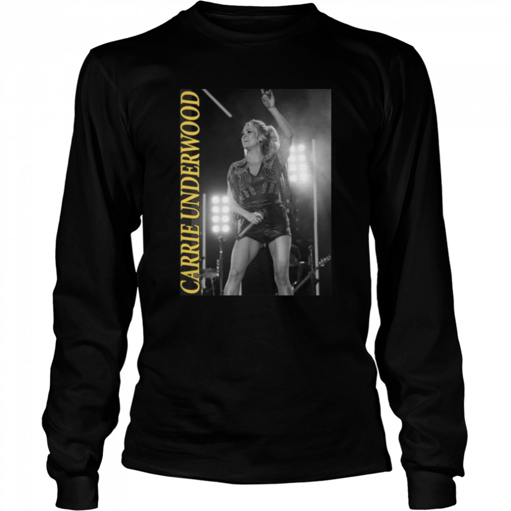 Vintage Country Music Carrie Underwood Cry Petty Idol Gift Fot You shirt Long Sleeved T-shirt