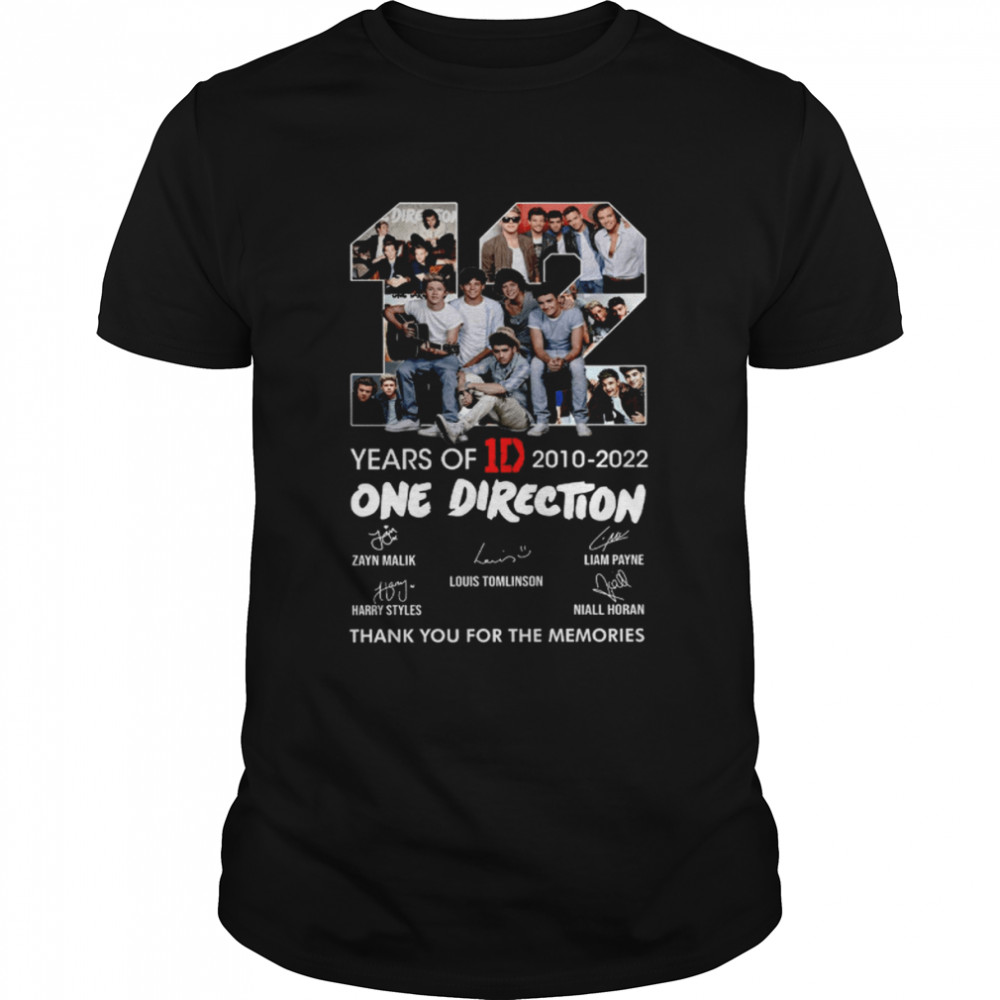 12 Years Of One Direction 2010 2022 Signature shirt Classic Men's T-shirt