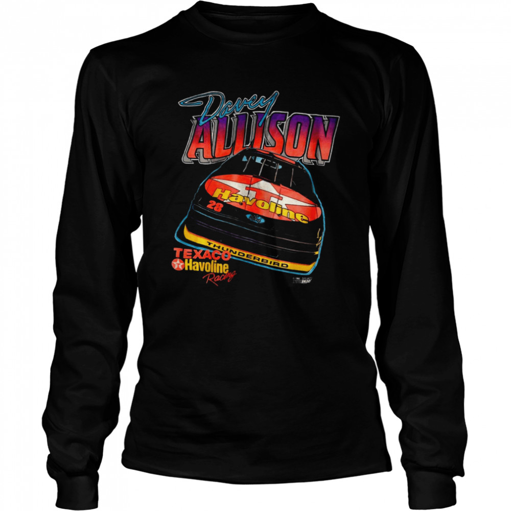 davey allison retro nascar car racing shirt long sleeved t shirt