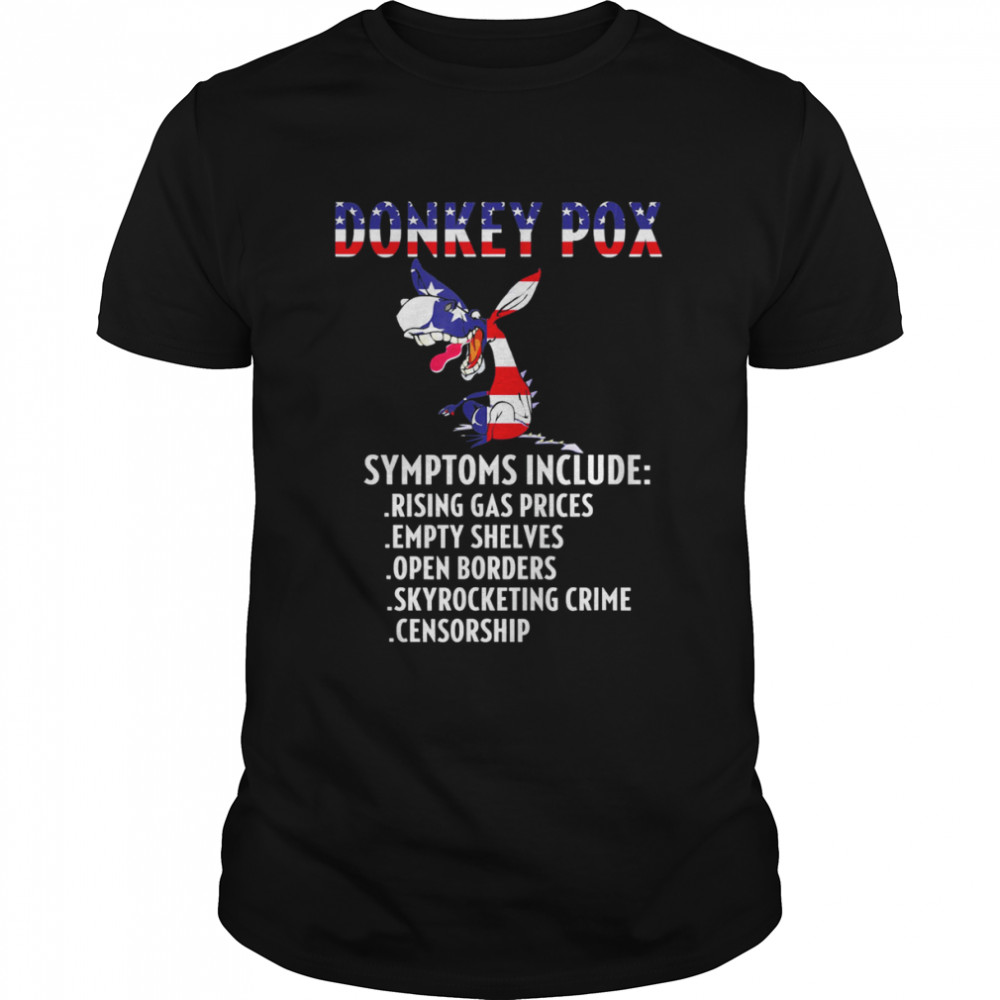 Donkey Pox Conservative Republican Anti Biden Donkeypox Flag Us T- Classic Men's T-shirt