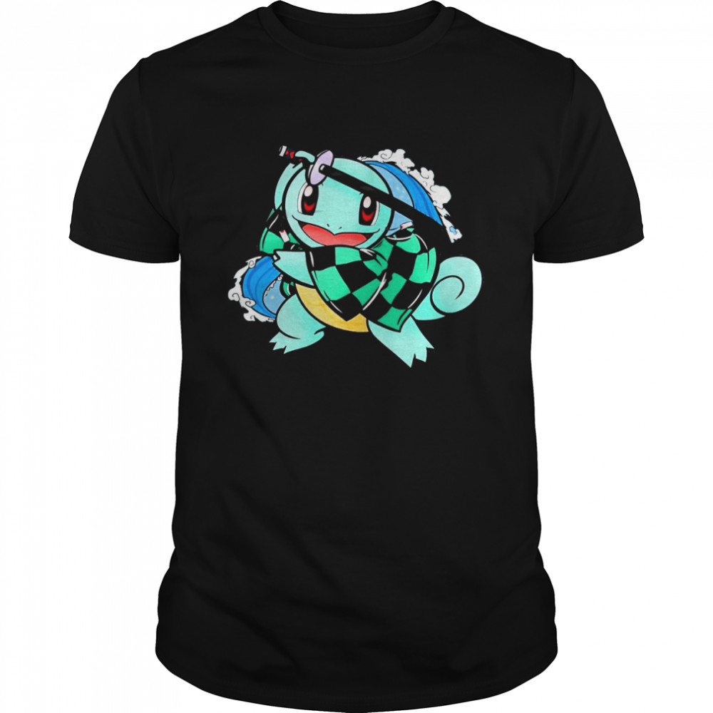 Pokemon Lovely Tanjiro Turtle Water Breathing Chibi shirt