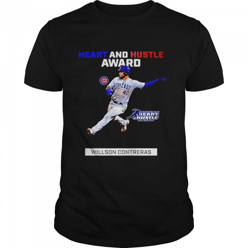 Willson Contreras heart and hustle award Chicago Cubs shirt