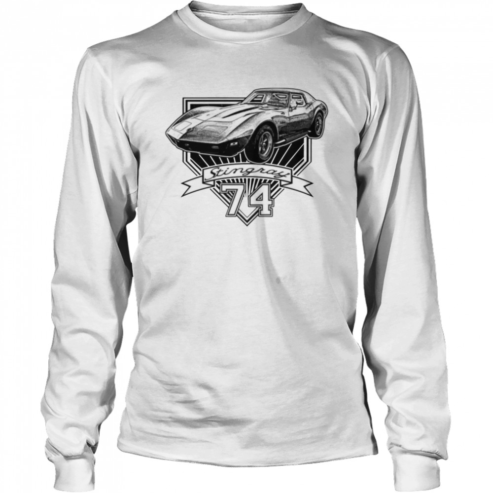 1974 Corvette Stingray Retro Nascar Car Racing shirt Long Sleeved T-shirt