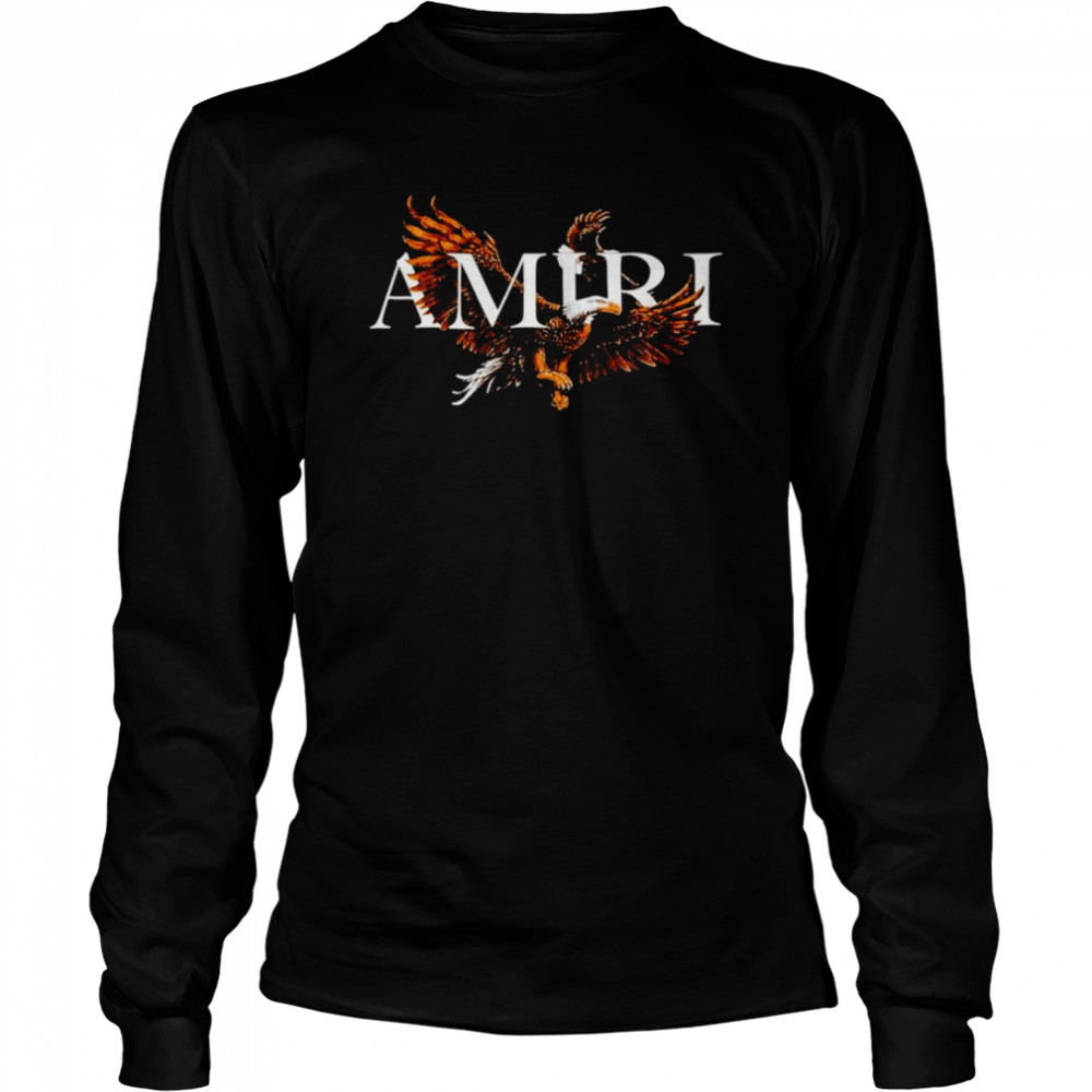 Amiri black bald eagle shirt Long Sleeved T-shirt